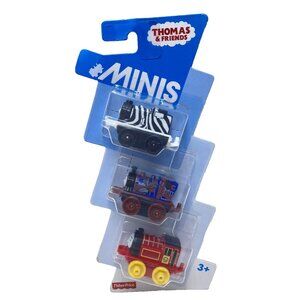 Thomas and friends minis 3 pack Zebra Thomas, Construction Millie,Classic Victor